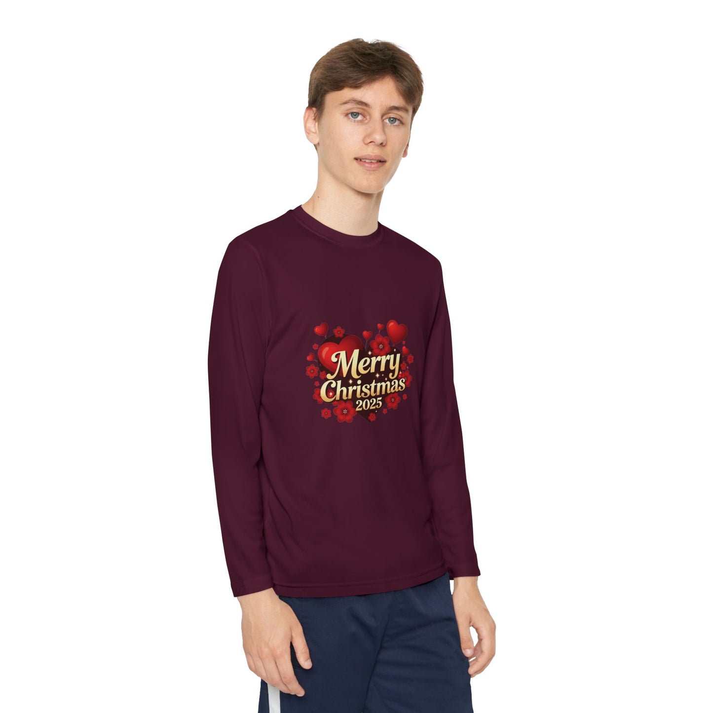 Youth Long Sleeve “Merry Christmas 2025” Holiday Tee