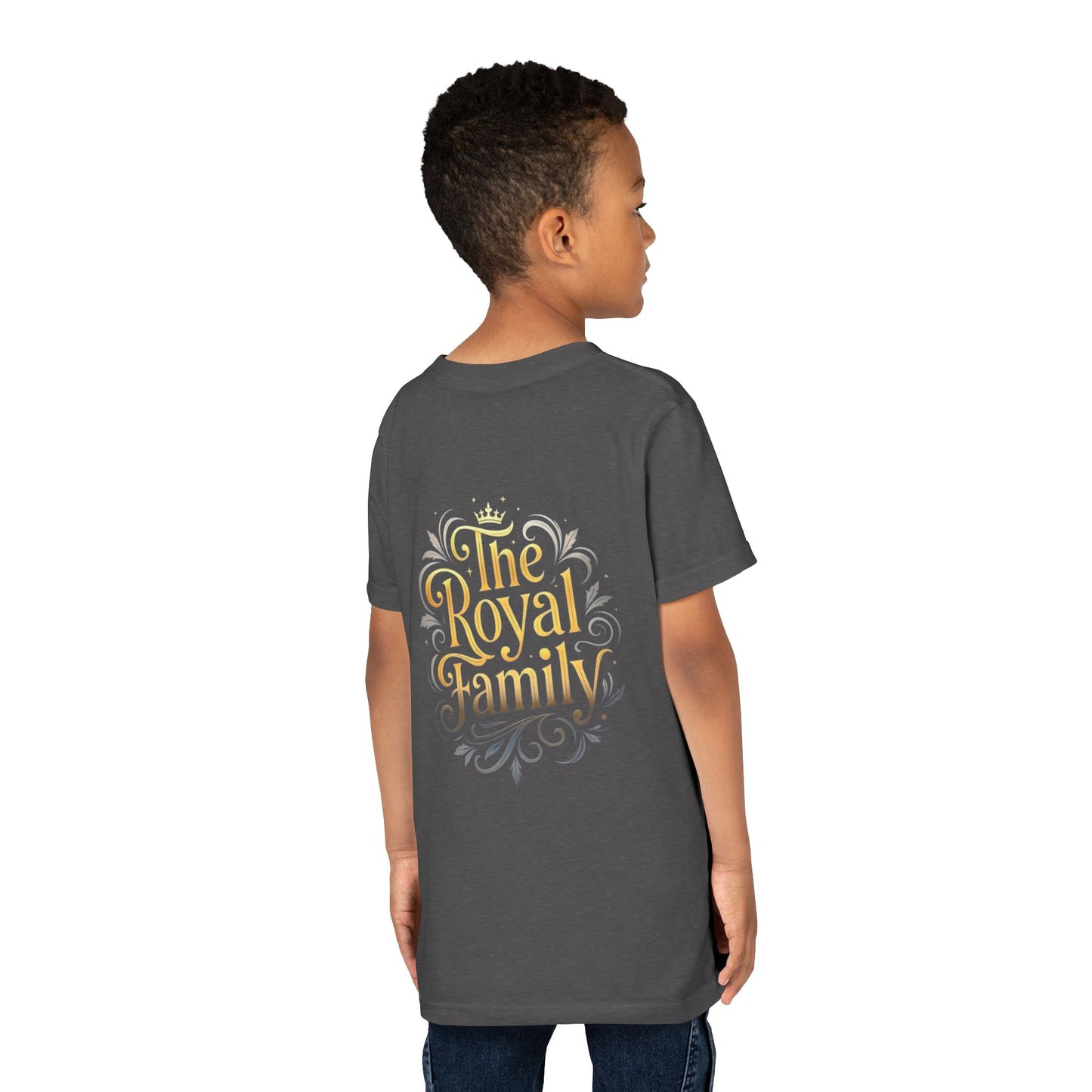Youth Prince T‑Shirt – Gold Crown "Prince" Front & "The Royal Family" Back
