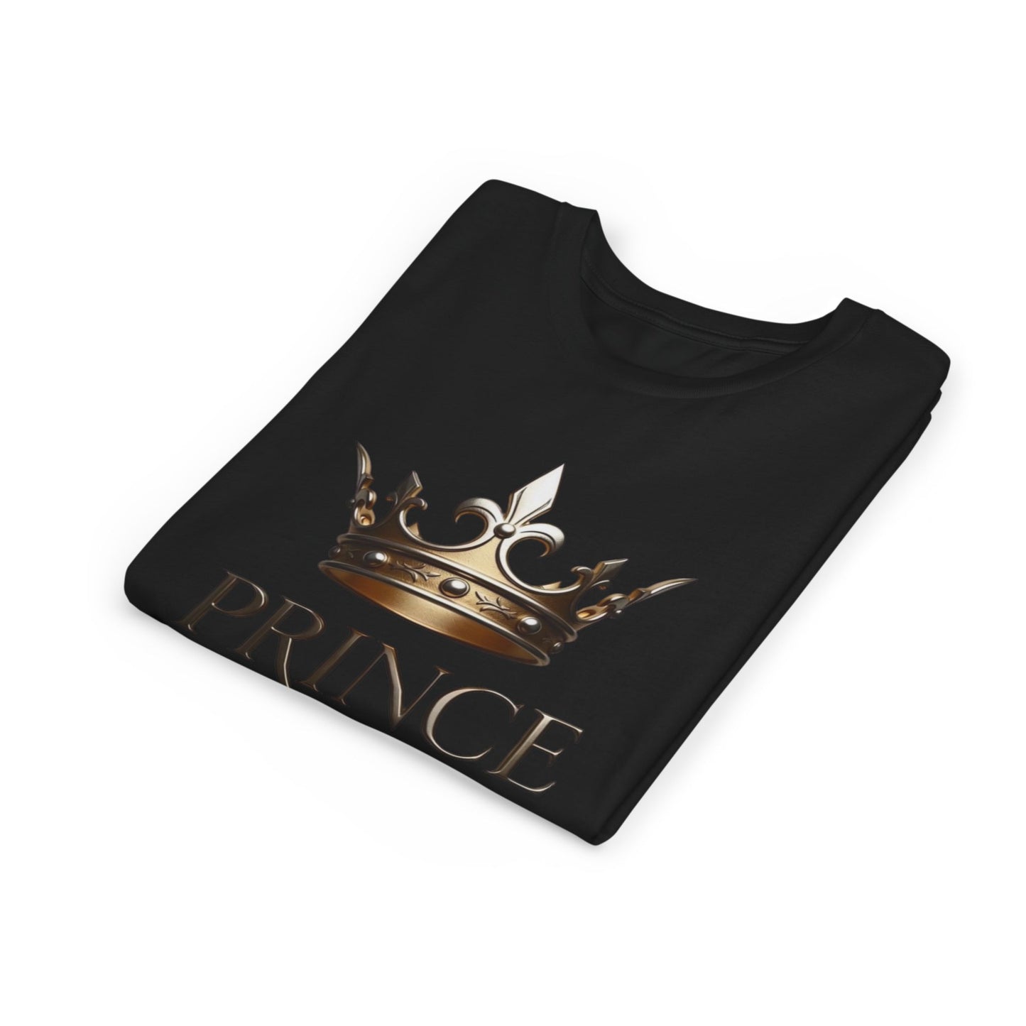 Youth Prince T‑Shirt – Gold Crown "Prince" Front & "The Royal Family" Back