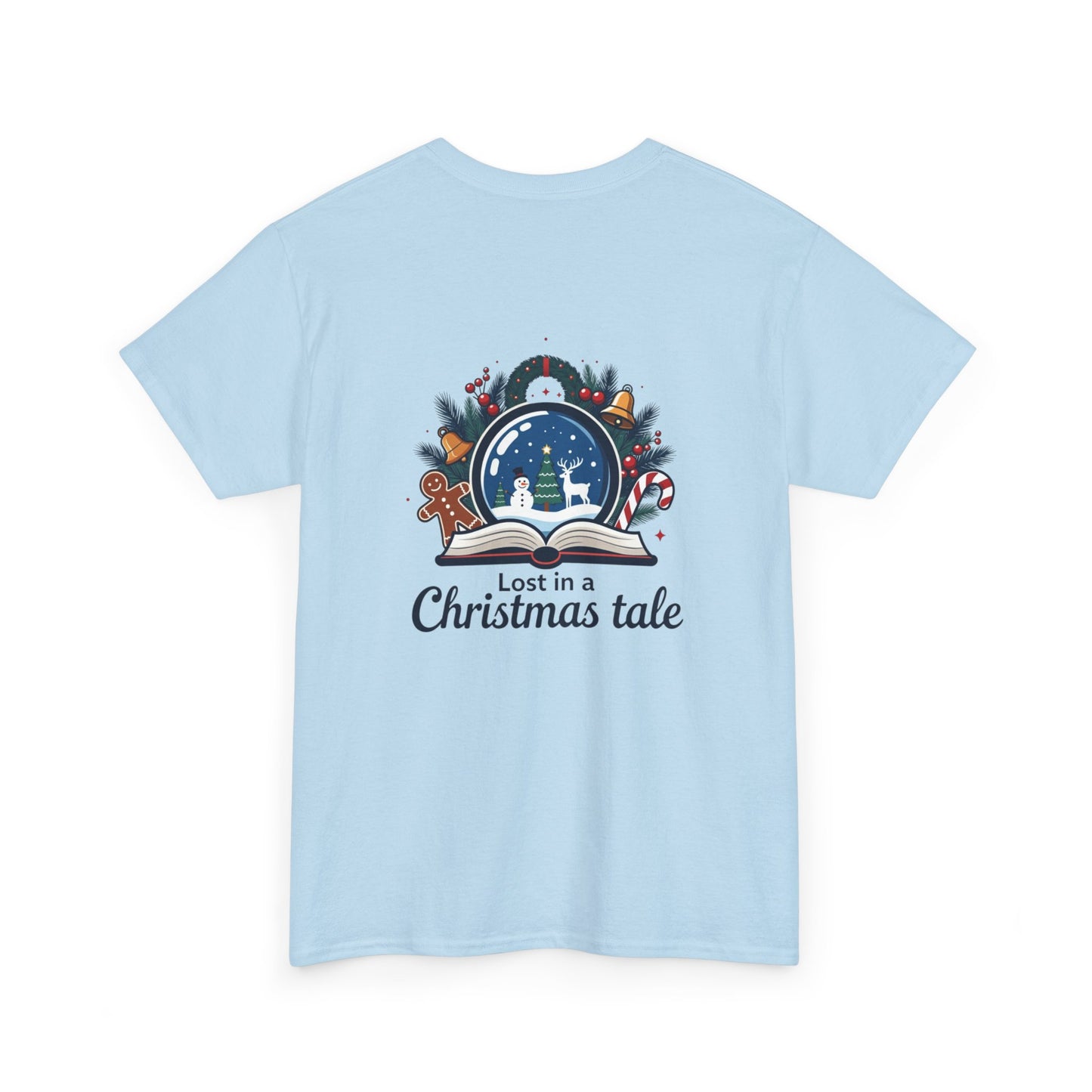 Christmas Tee — "Lost in a Christmas Tale" Snow Globe Graphic Shirt