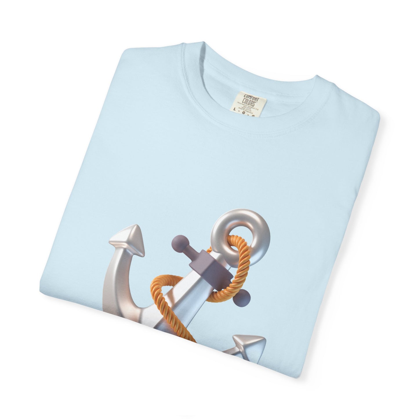 Faith-Inspired Unisex Garment-Dyed T-Shirt | 'In Jesus' Anchor Design