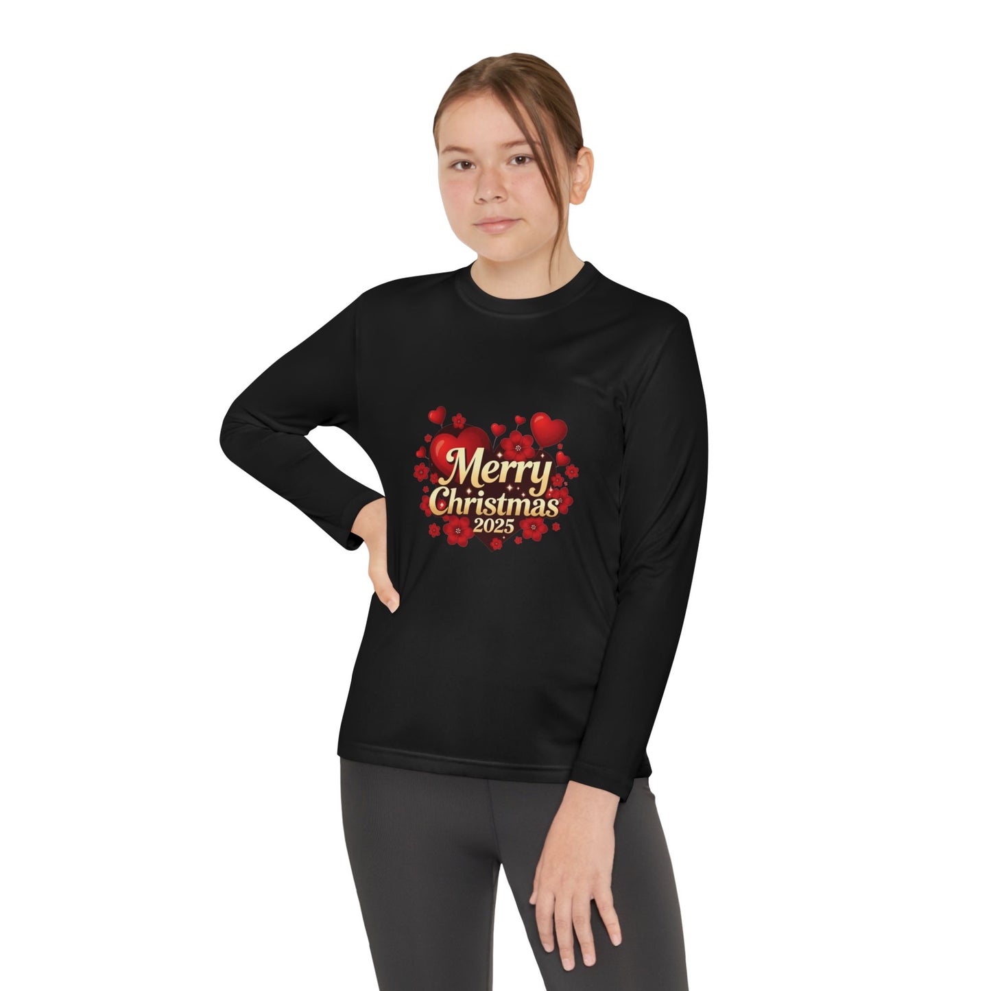 Youth Long Sleeve “Merry Christmas 2025” Holiday Tee