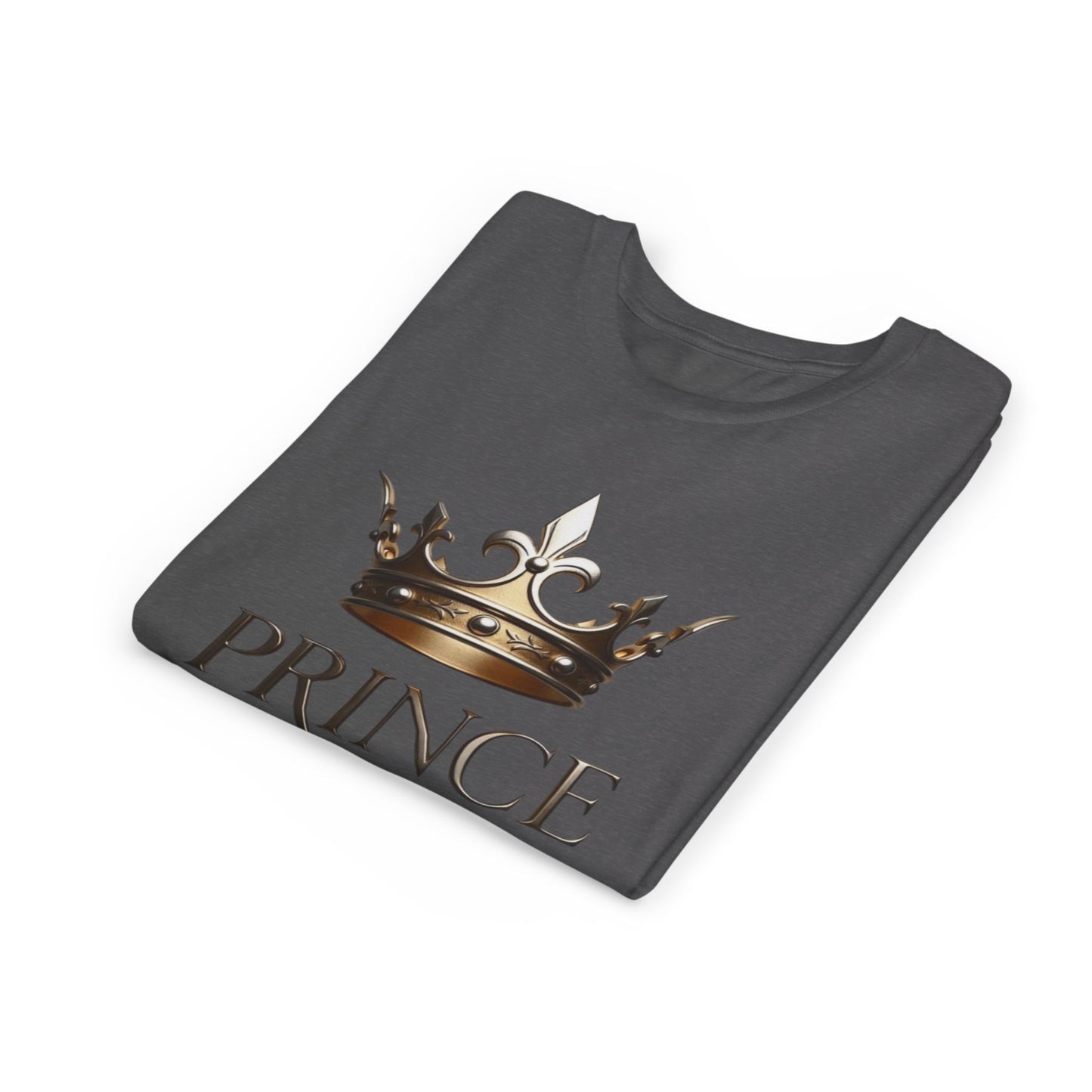 Youth Prince T‑Shirt – Gold Crown "Prince" Front & "The Royal Family" Back