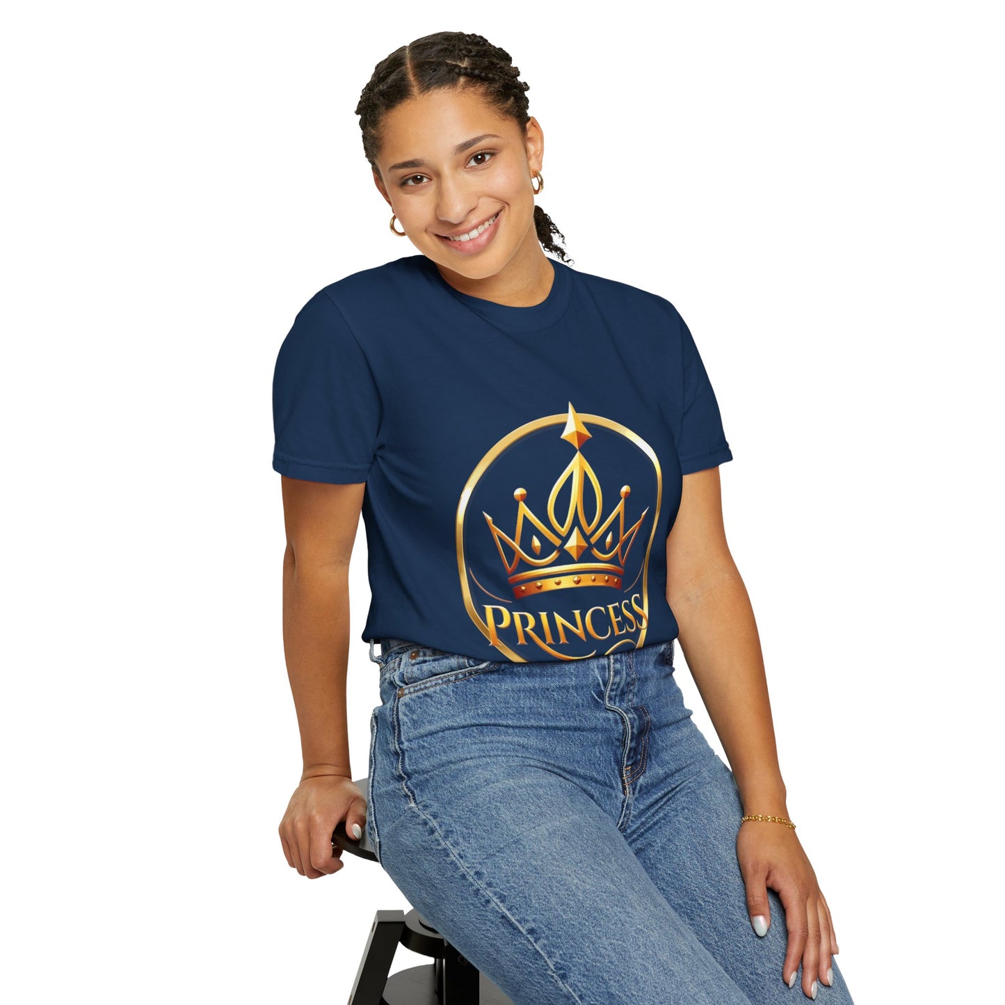 Princess Crown T‑Shirt — Gold Foil Royalty Graphic