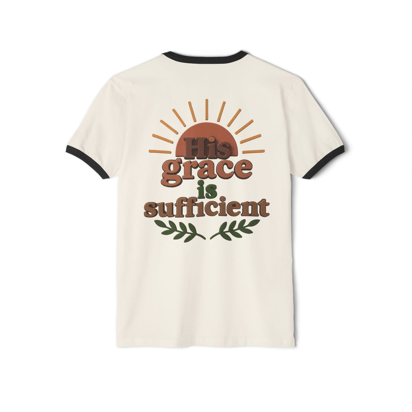 His Grace Is Sufficient Unisex Cotton Ringer T-Shirt