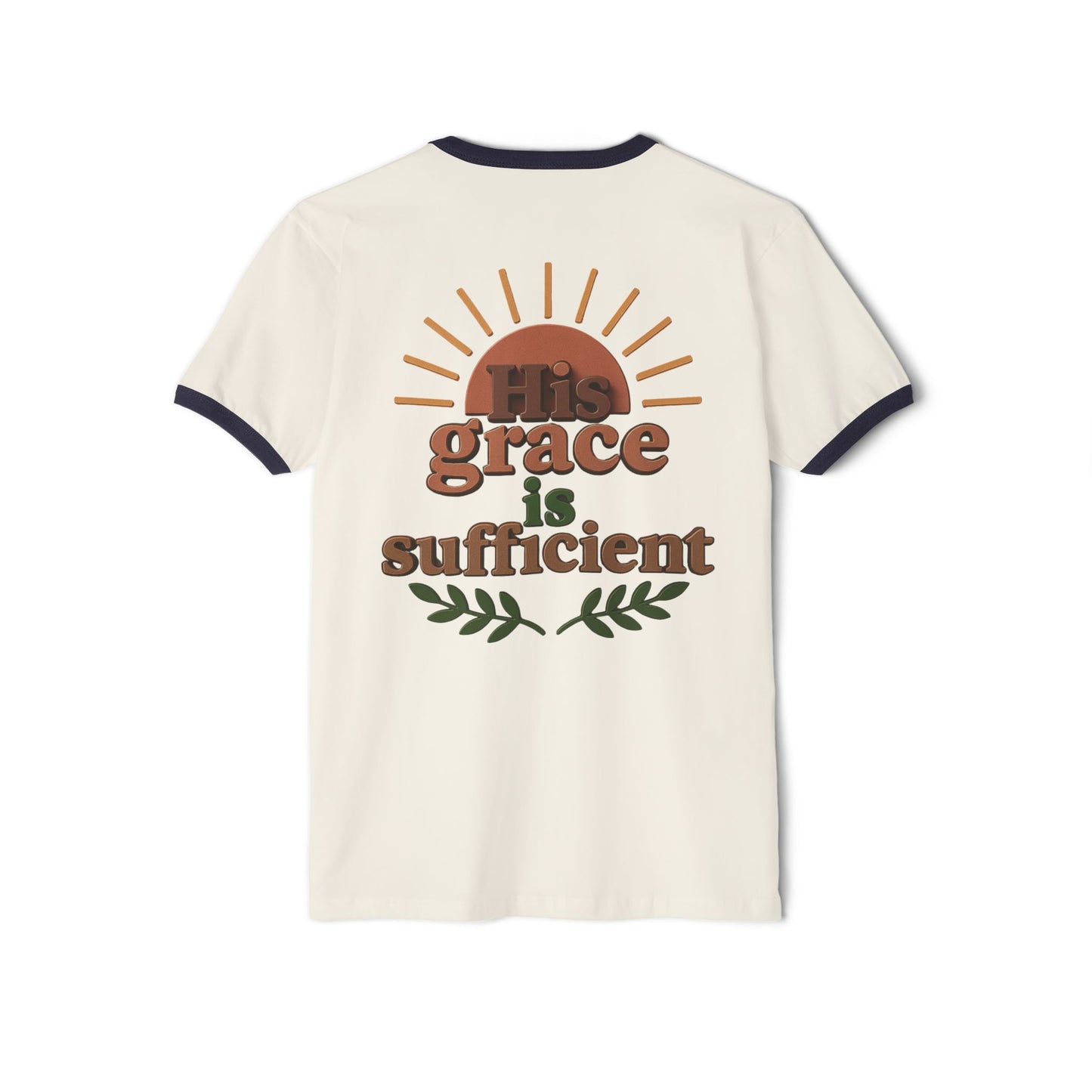 His Grace Is Sufficient Unisex Cotton Ringer T-Shirt