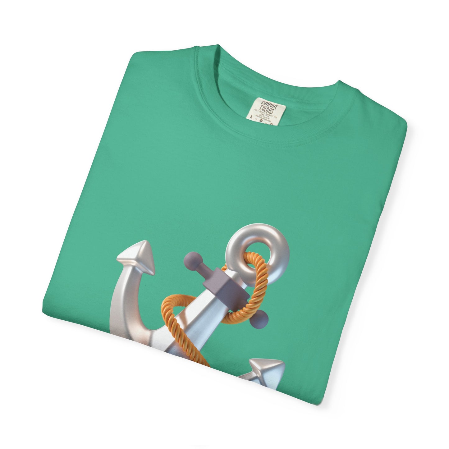 Faith-Inspired Unisex Garment-Dyed T-Shirt | 'In Jesus' Anchor Design