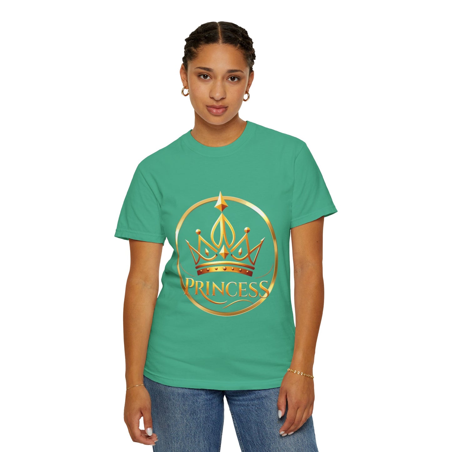 Princess Crown T‑Shirt — Gold Foil Royalty Graphic