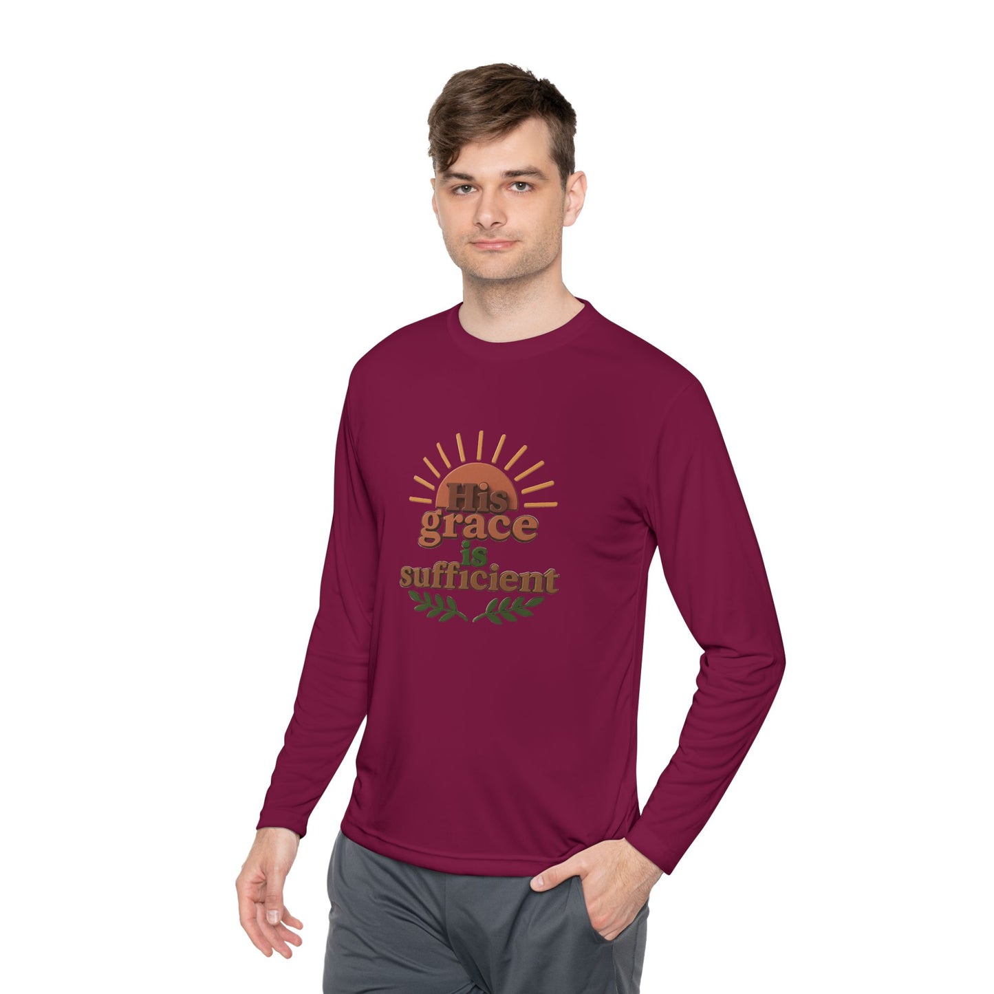 Grace Sufficient Long Sleeve Tee - Unisex Inspirational Shirt
