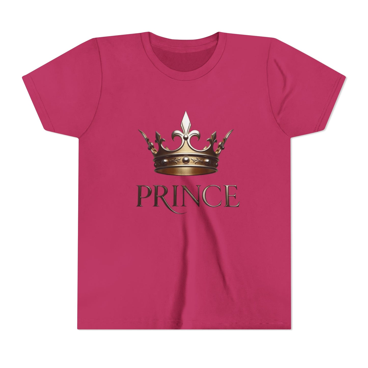 Youth Prince T‑Shirt – Gold Crown "Prince" Front & "The Royal Family" Back