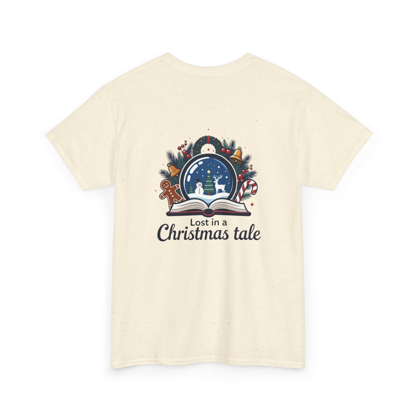 Christmas Tee — "Lost in a Christmas Tale" Snow Globe Graphic Shirt